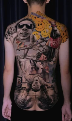 Comic-surreal-graphic-color-tattoo 1-Qneedle HCM