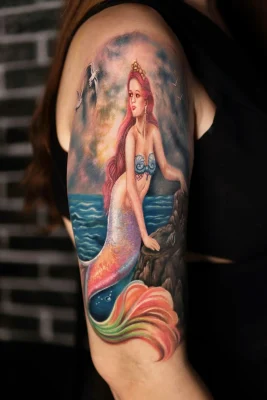 color-mermaid- tattoo-Qneedle HCM