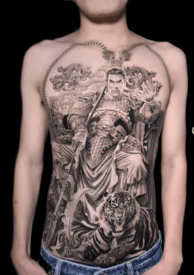 full chest&stomach-blackgrey-Dynasty Warriors-QuangPham-Qneedle