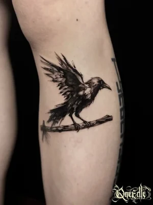 Crow-Branch-Black out-Qneedle-Hanoi