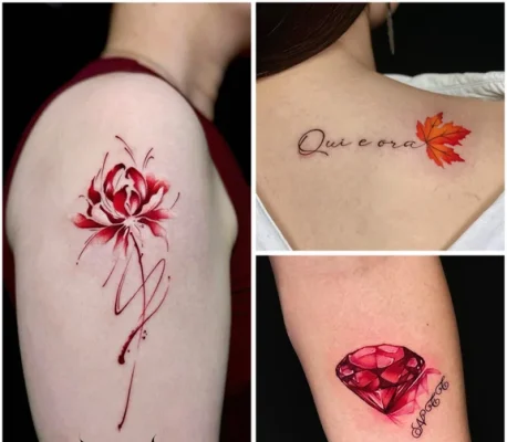 Red color-mini-tattoo-Qneedle- studio Hanoi