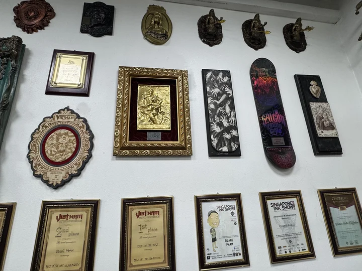 wall of awards 2 Qneedle Hanoi