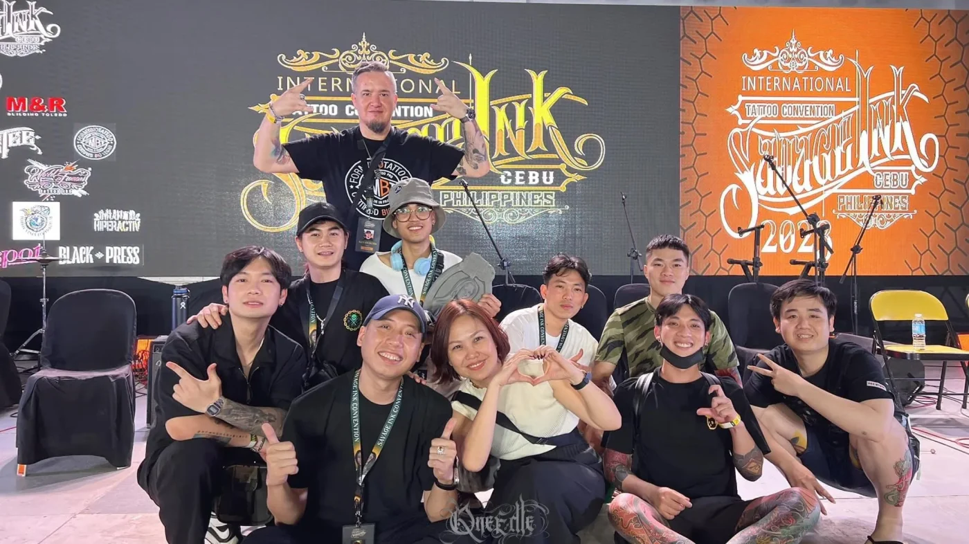 Đội ngũ Qneedle Tattoo Studio tại International Tattoo Convention Cebu, Philippines 2023