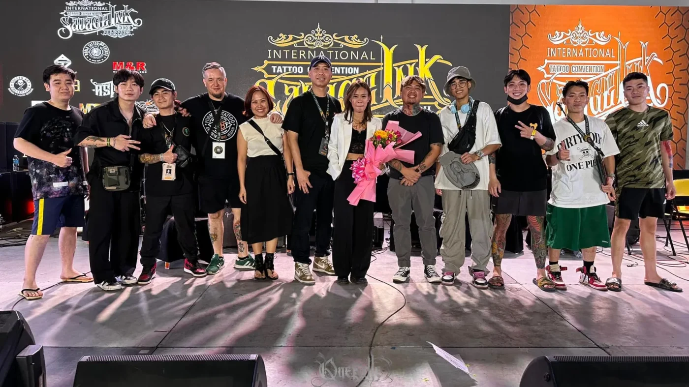 Đội ngũ Qneedle cùng các nghệ sĩ tại International Tattoo Convention Cebu, Philippines 2023